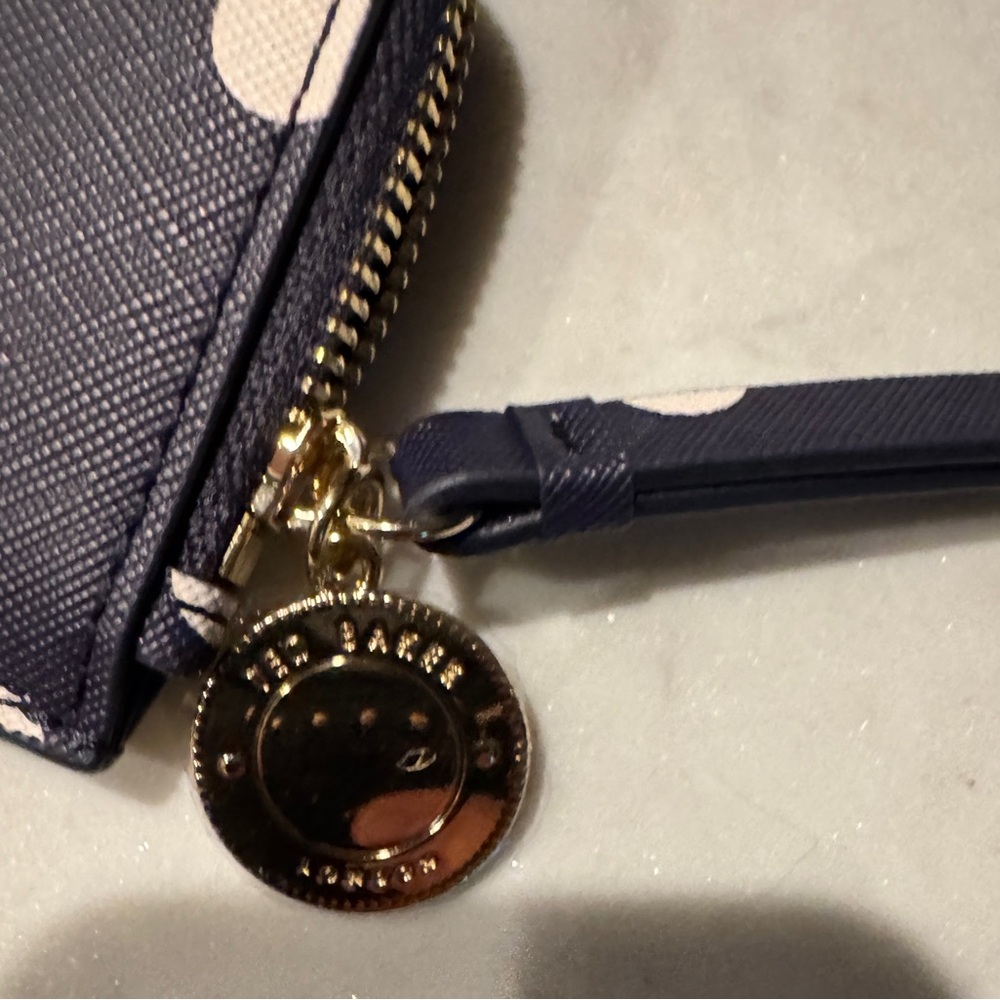 Ted Baker Lulu Blue and Cream Polka Dot Wallet - Picture 3 of 7